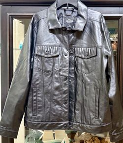 Hollister leather jacket size xl