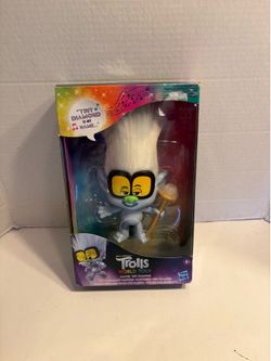 Trolls Rappin' Tiny Diamond Doll DreamWorks World Tour Hasbro Scepter 8" New