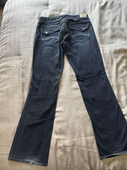 Vintage Armani Exchange Women’s Blue Denim Bootcut Jeans Size 10 5-Pocket Button