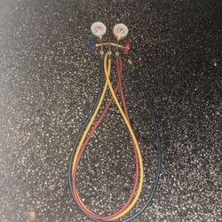 HVAC Gauges with Hoses, AC Manifold Gauge
