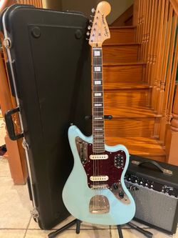 Squier Classic Vibe Jaguar (Mint) w/ Hardshell Case, Fender Amp
