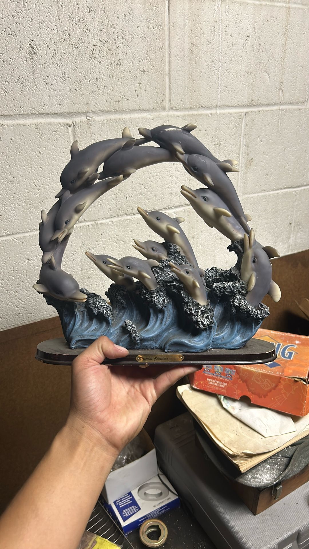 Precious Collections Vintage Dolphin Statue