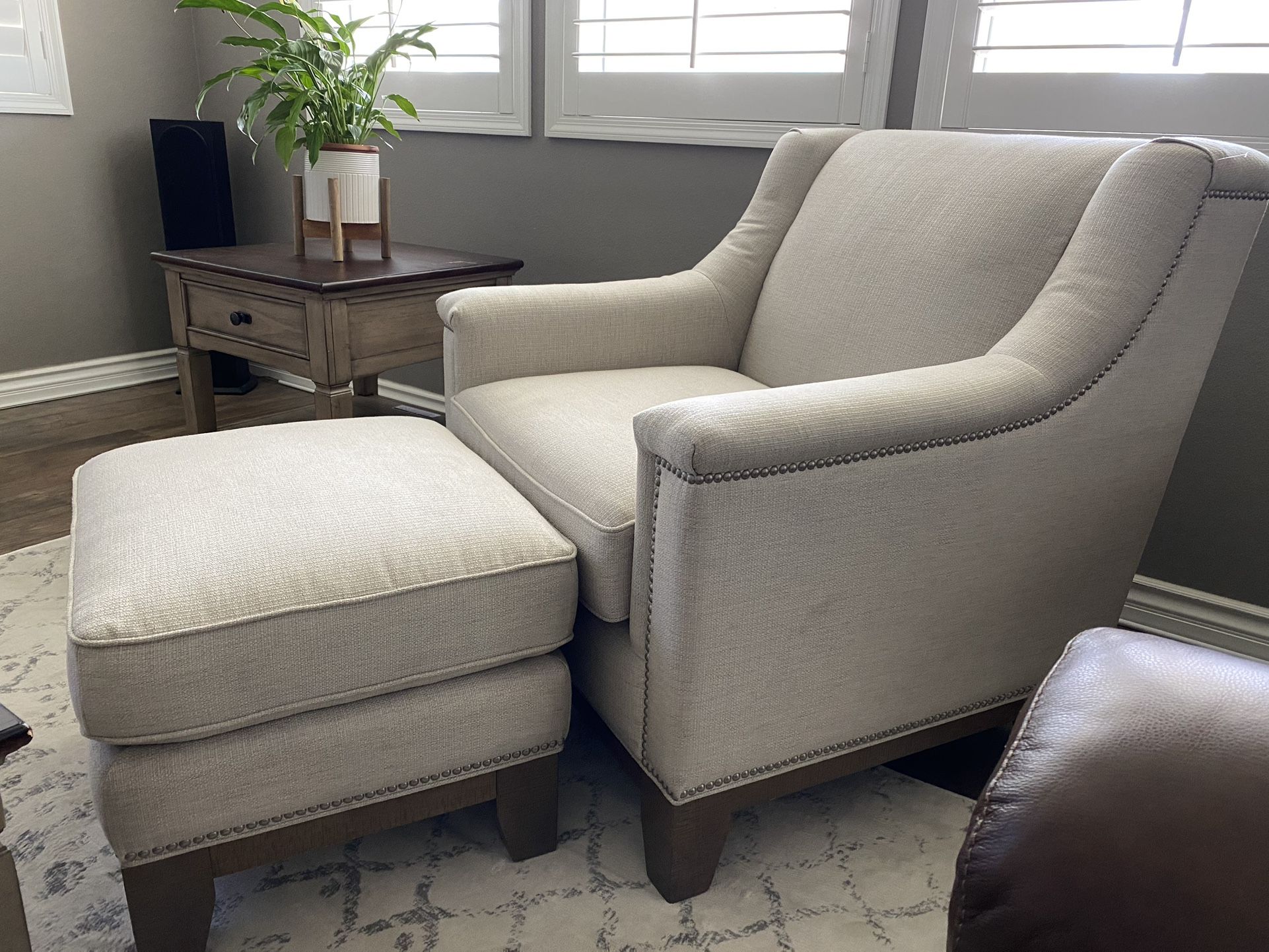 Harlow Accent Chair & Ottoman Set