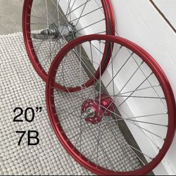 Rare , Red Alloy , Aluminum , 7B , Weinmann , Spin Straight  , Suntour Coaster , Stainless ,  Located In LaHabra Ca  , 1st $500 Takes! 