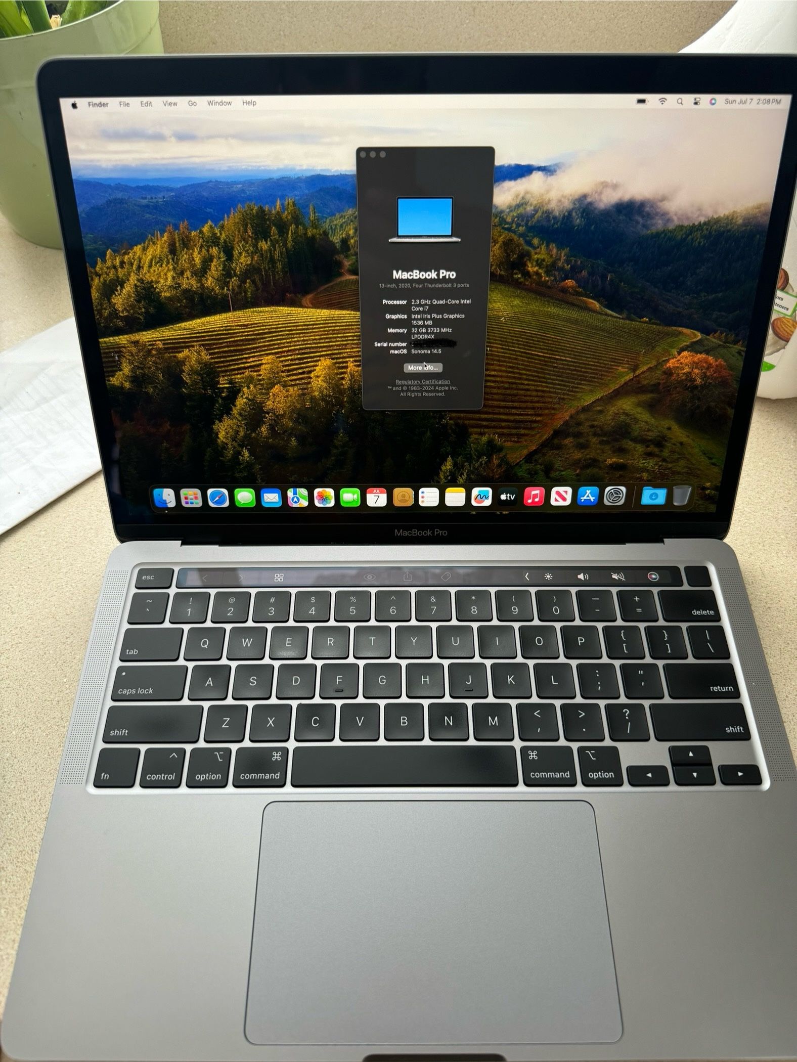 2020 MacBook Pro 13” i7 32GB 1TB SSD