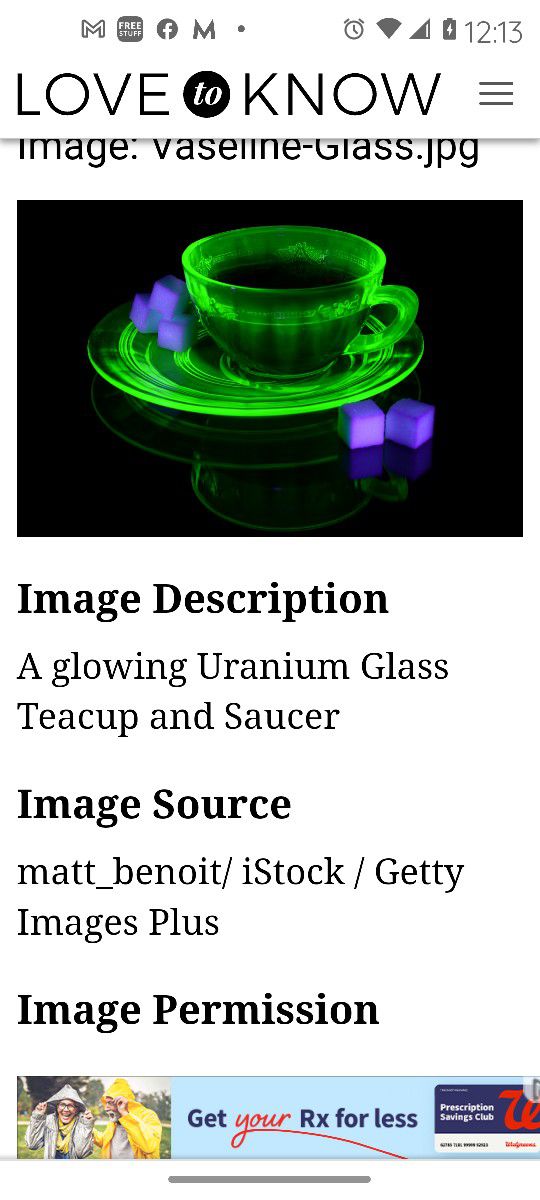 Uranium Glass Tea Cups And Saucers