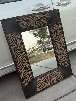 Zebra print mirror 27.5”x35.5”