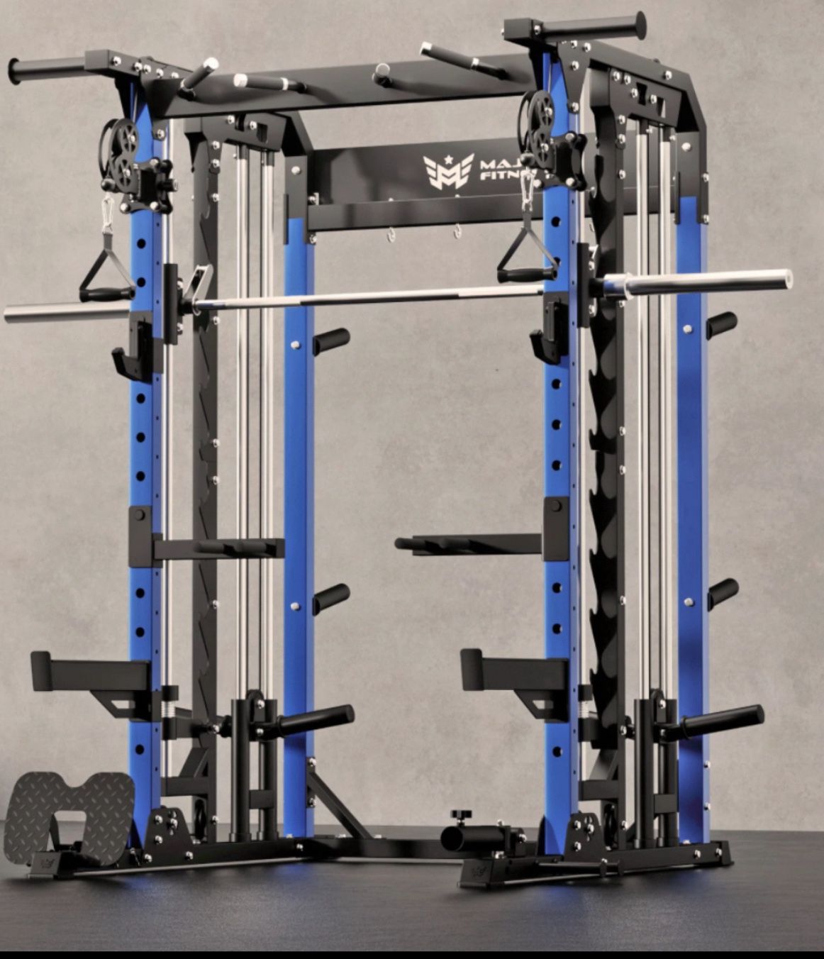 MAJOR FITNESS B52 - Squat Rack Power Cage Functional Trainer with Smith Machine