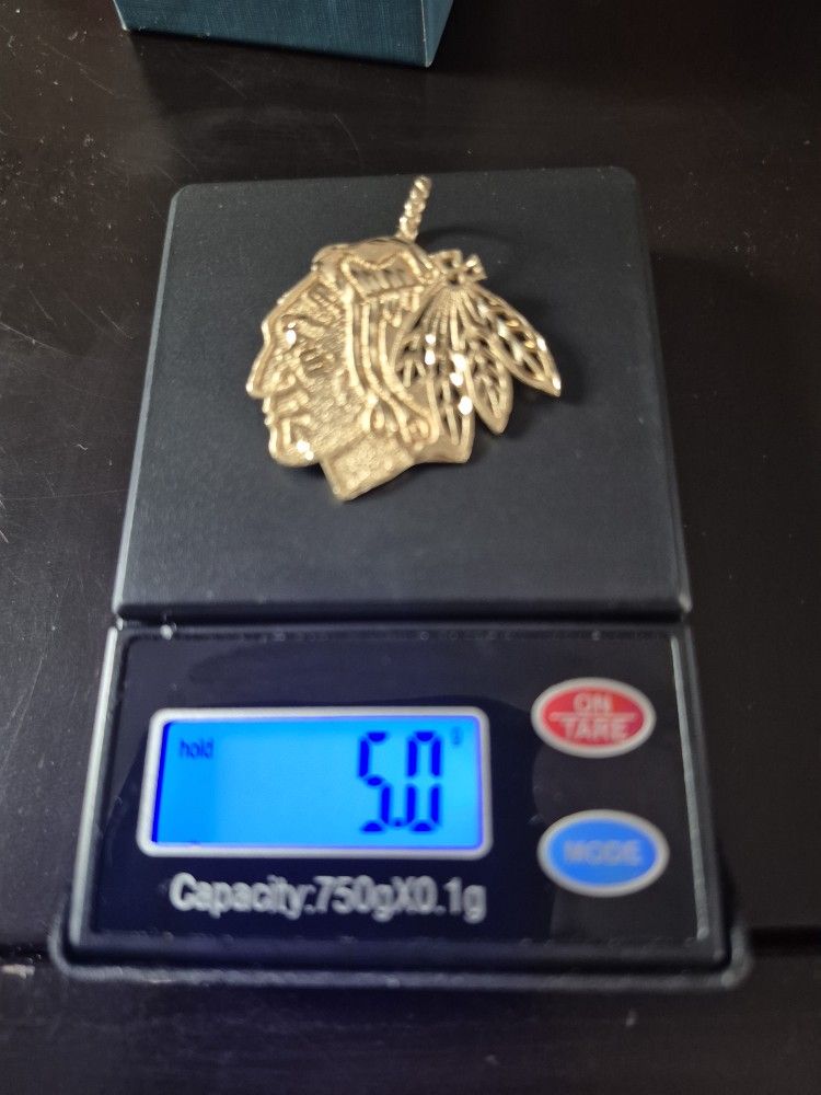 14 K Blackhawks & Chicago Bulls Pendant