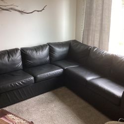 Black Couch sofa - corner L shaped