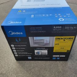 Midea Window AC, 8000 BTU Model MAW08V1QWT