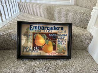 Vintage Fruit Crate Label Decorative Serving Tray