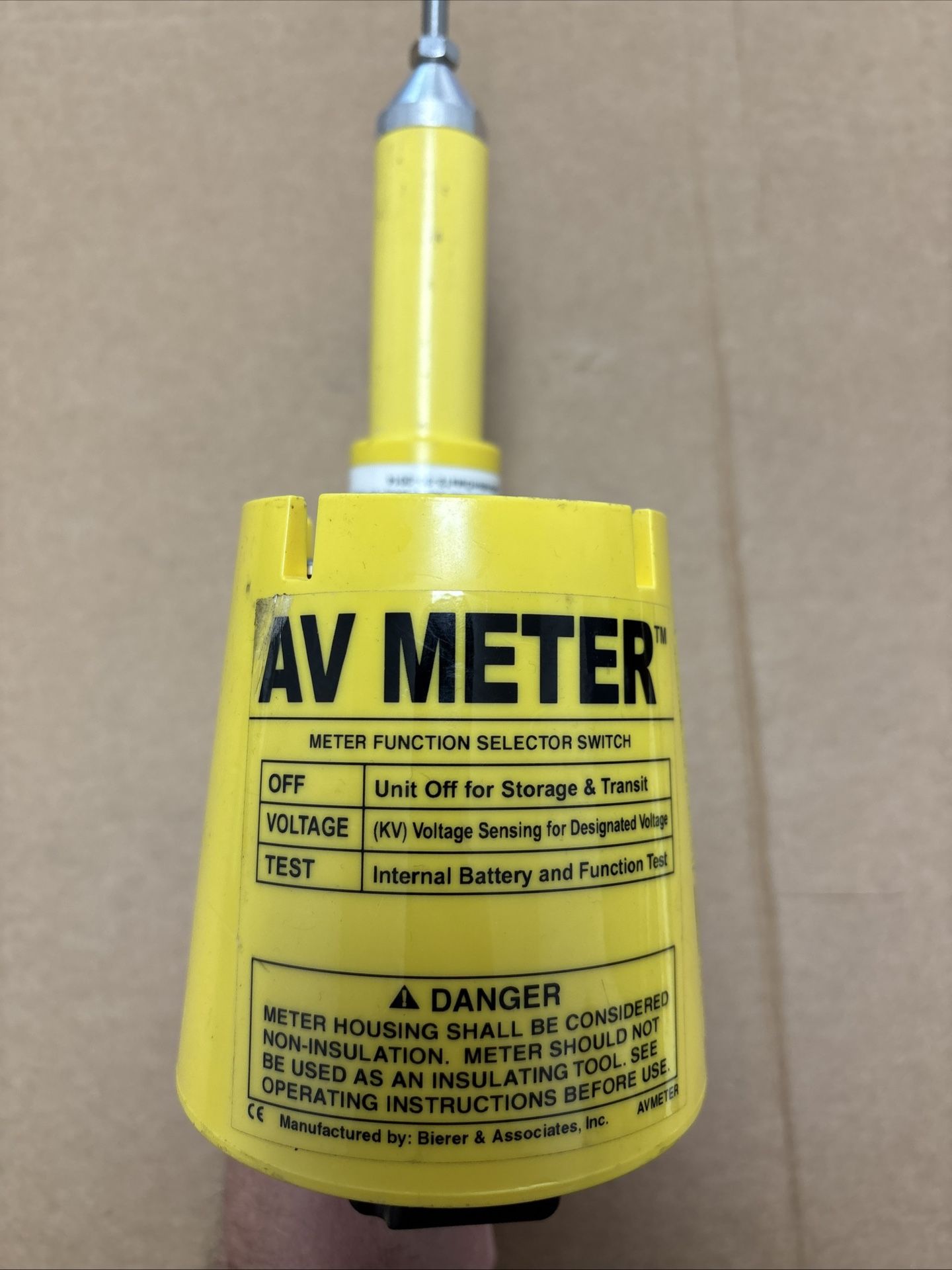 Bierer AVIREA 0-500kV Phase to Phase, Audible-Visual Voltage Detector, AV Meter