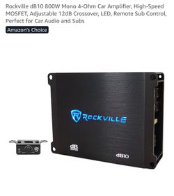 Rockville 800 watt/ 250 watt rms monoblock amplifier.