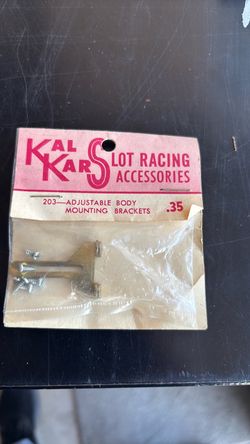 Vintage kal Kara  slot car adjustable, body mounting bracket