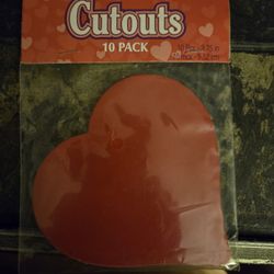 Amscan Heart Cutouts 10 Pack 