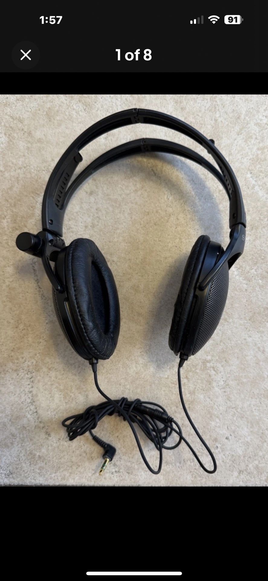 Sony MDR-NC20 Headband Headphones Compact, Noise Canceling, Folding Tested