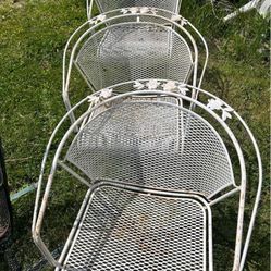 3 Metal Chairs 