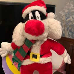 Looney Tunes Sylvester The Cat Santa Claus 14 in. 