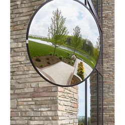 Jumbo Convex Safety Mirror - 36" Acrylic, Outdoor