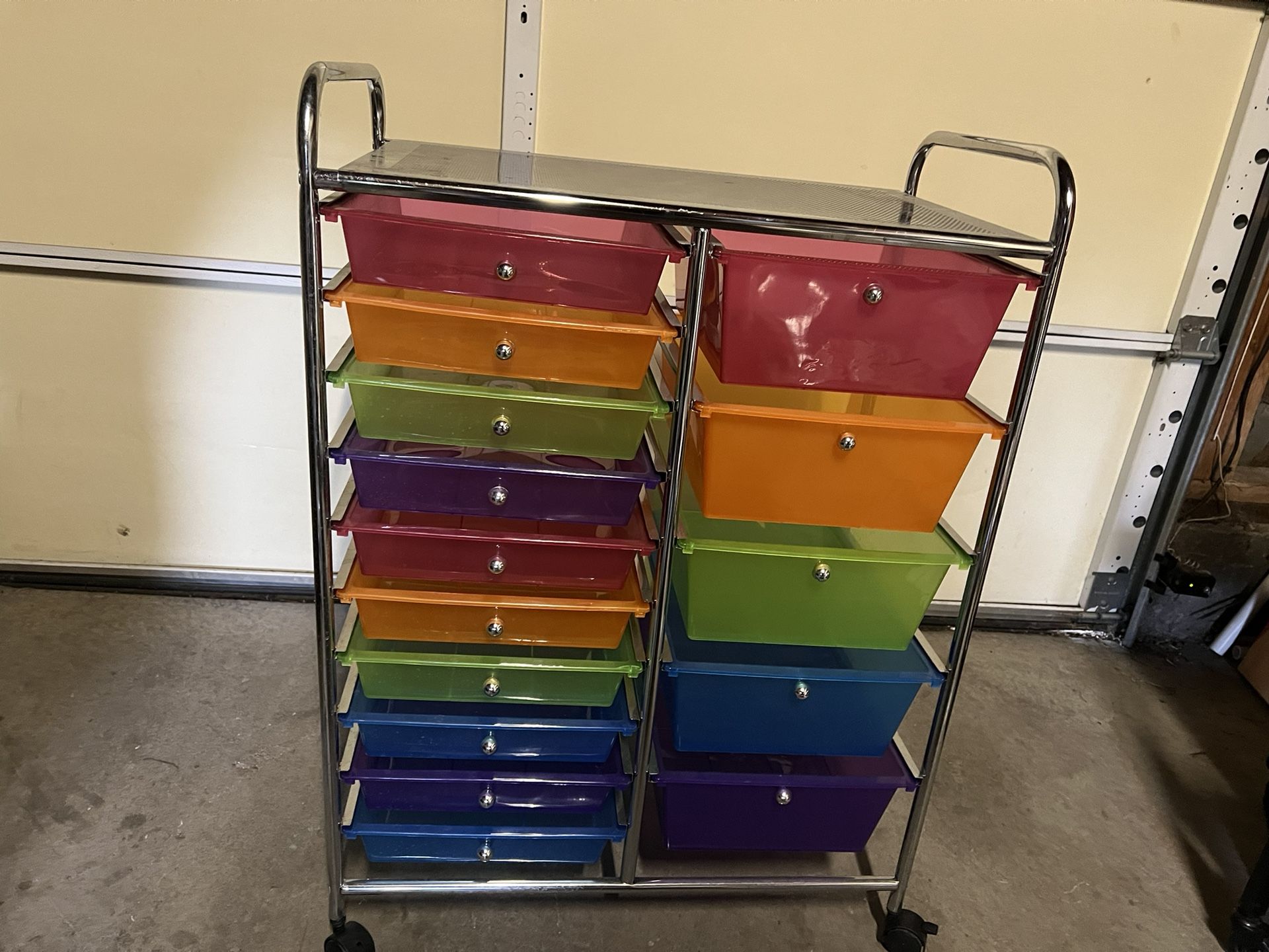 Rainbow Drawer Craft Cart