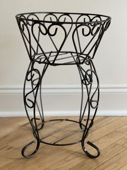 Two Tier Wrought Iron Plant Stand
