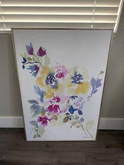 25” X 37” Floral Canvas Painting