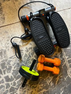 Stepper, 8 lb weights and Ab Roller
