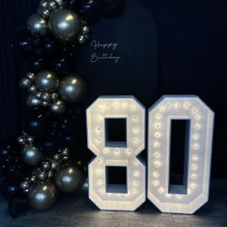 Marquees Giant Numbers Letters