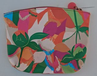 Floral Zip Pouch – Colorful Pattern – Compact Carry