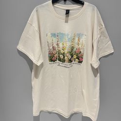 Floral Christian Graphic Tee – “His Mercies Are New Every Morning” 