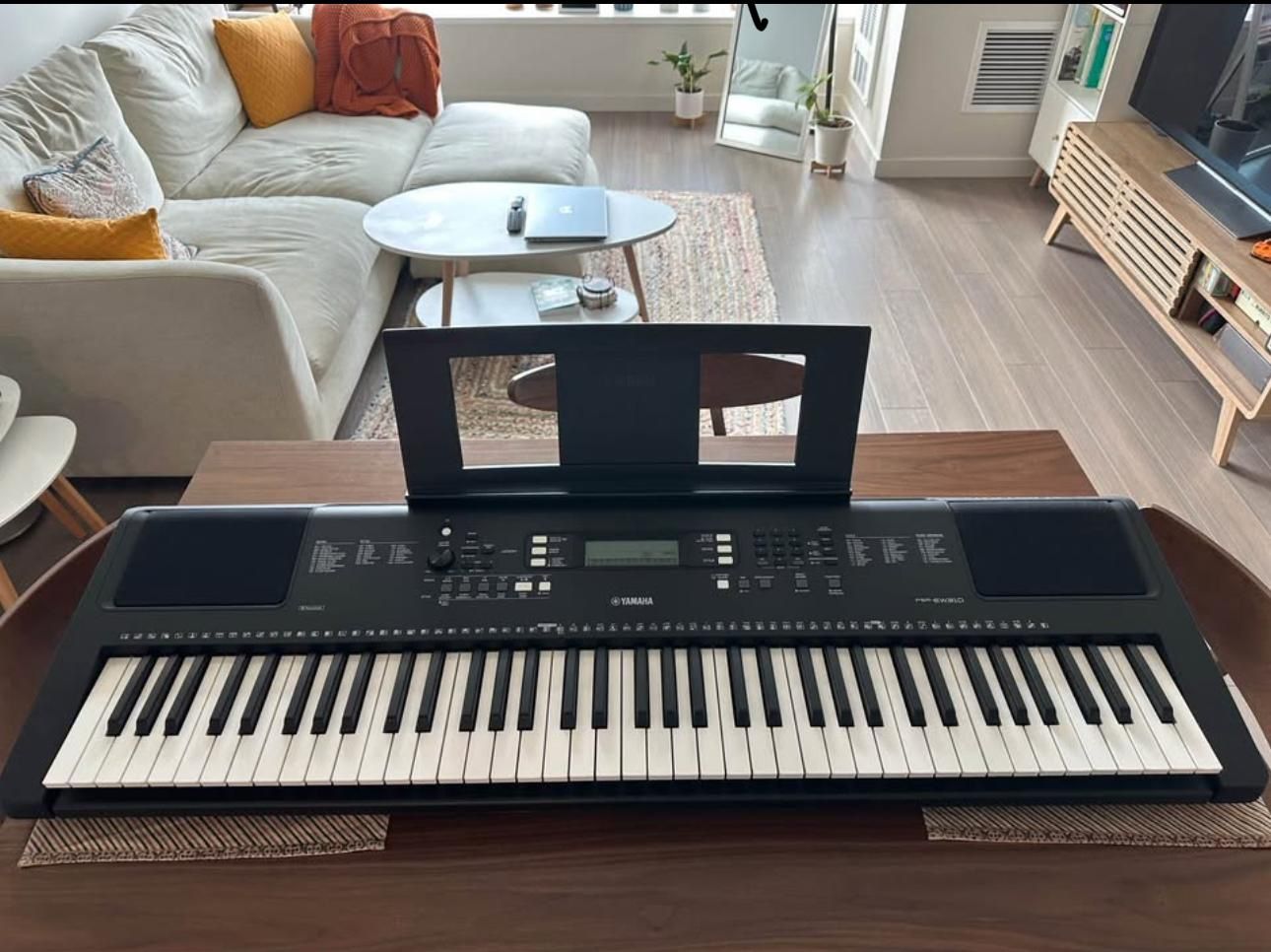 Piano - Yamaha PSR-EW310 with stand and power adapter in original box