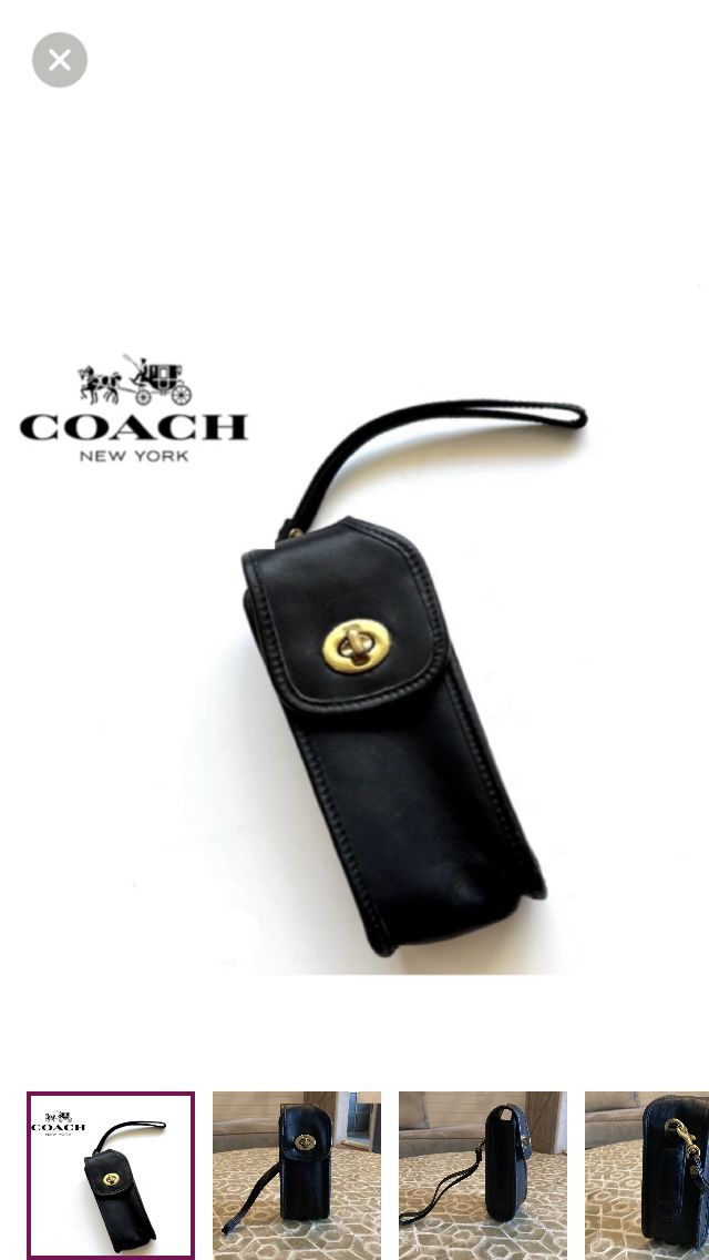 Vintage Coach Legacy Leather Cell Phone Wristlet 4512