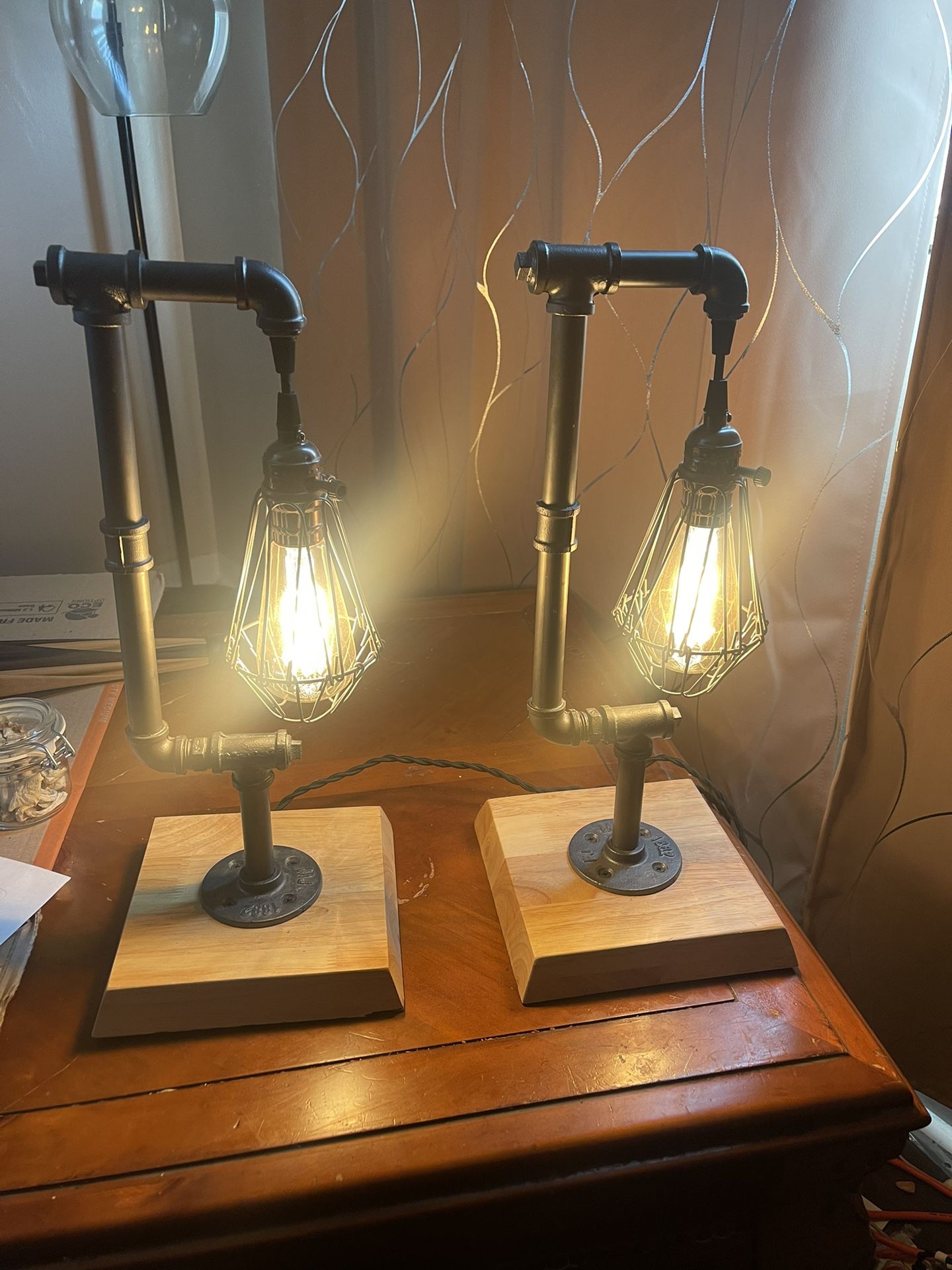 Beautiful Unique Lamps.$45 For Both