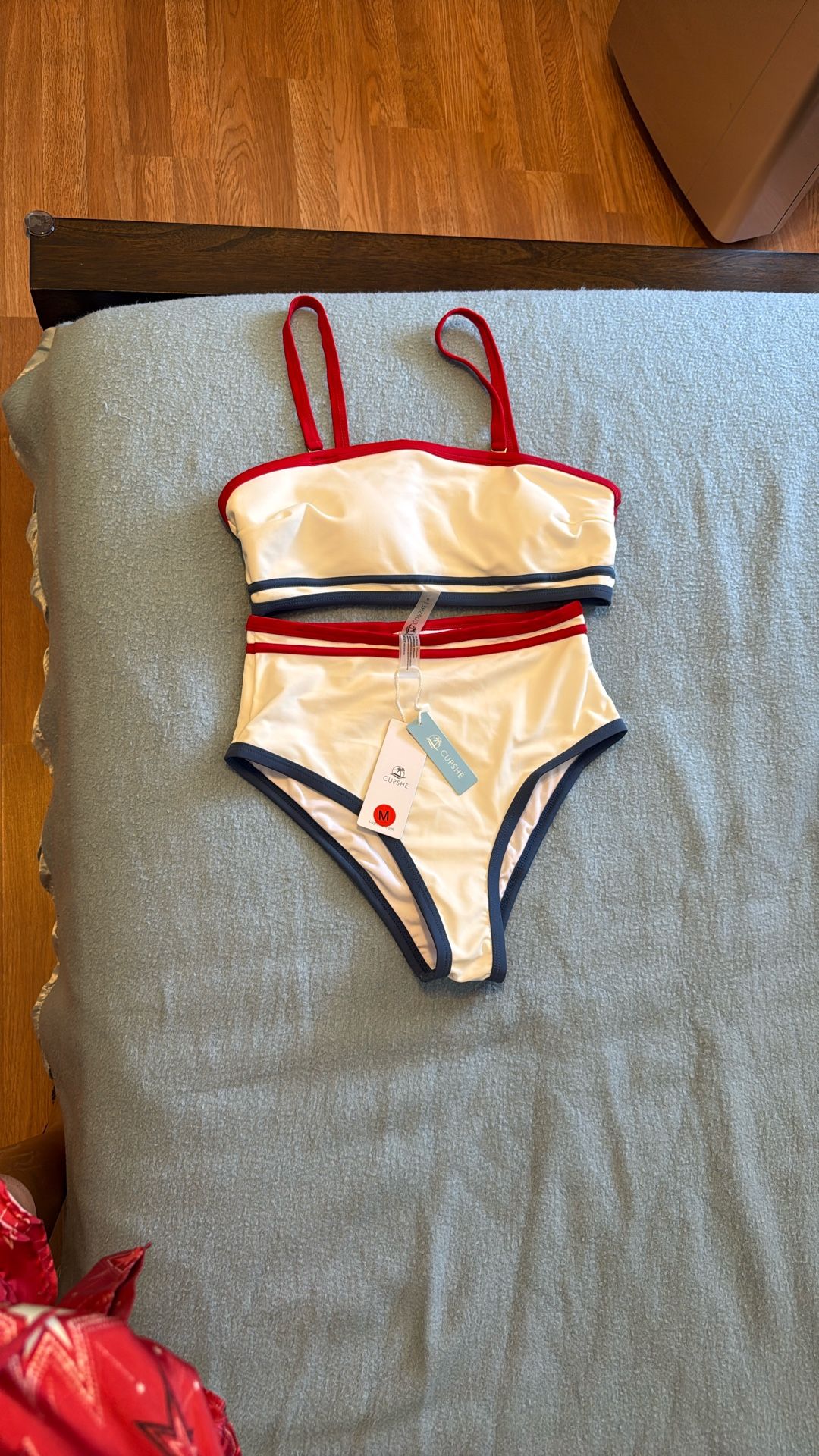 Bikini set Two Pieces White, Red, And Blue Color