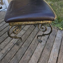 Leather Ottoman 