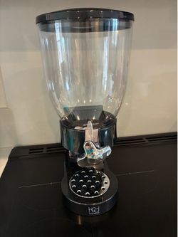 Dry Food Dispenser, Single Control, Black/Chrome - Originally $29.99