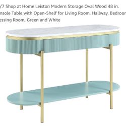 Mint Color Console table 
