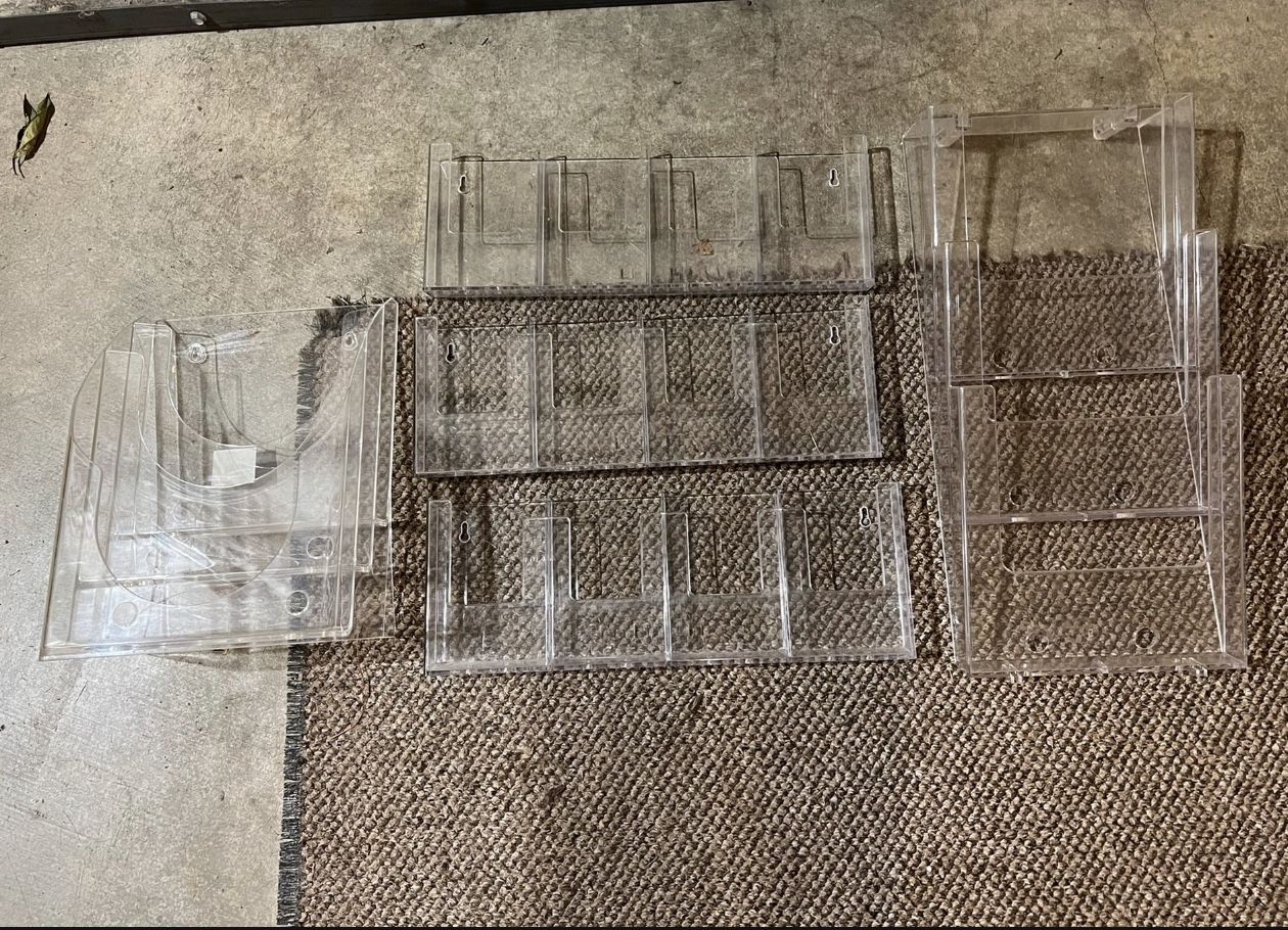 Used plastic display/brochure holders