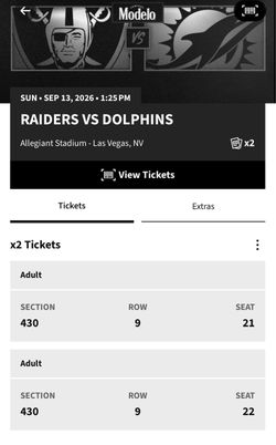 Las Vegas Raiders 2026 Season Tickets All Games