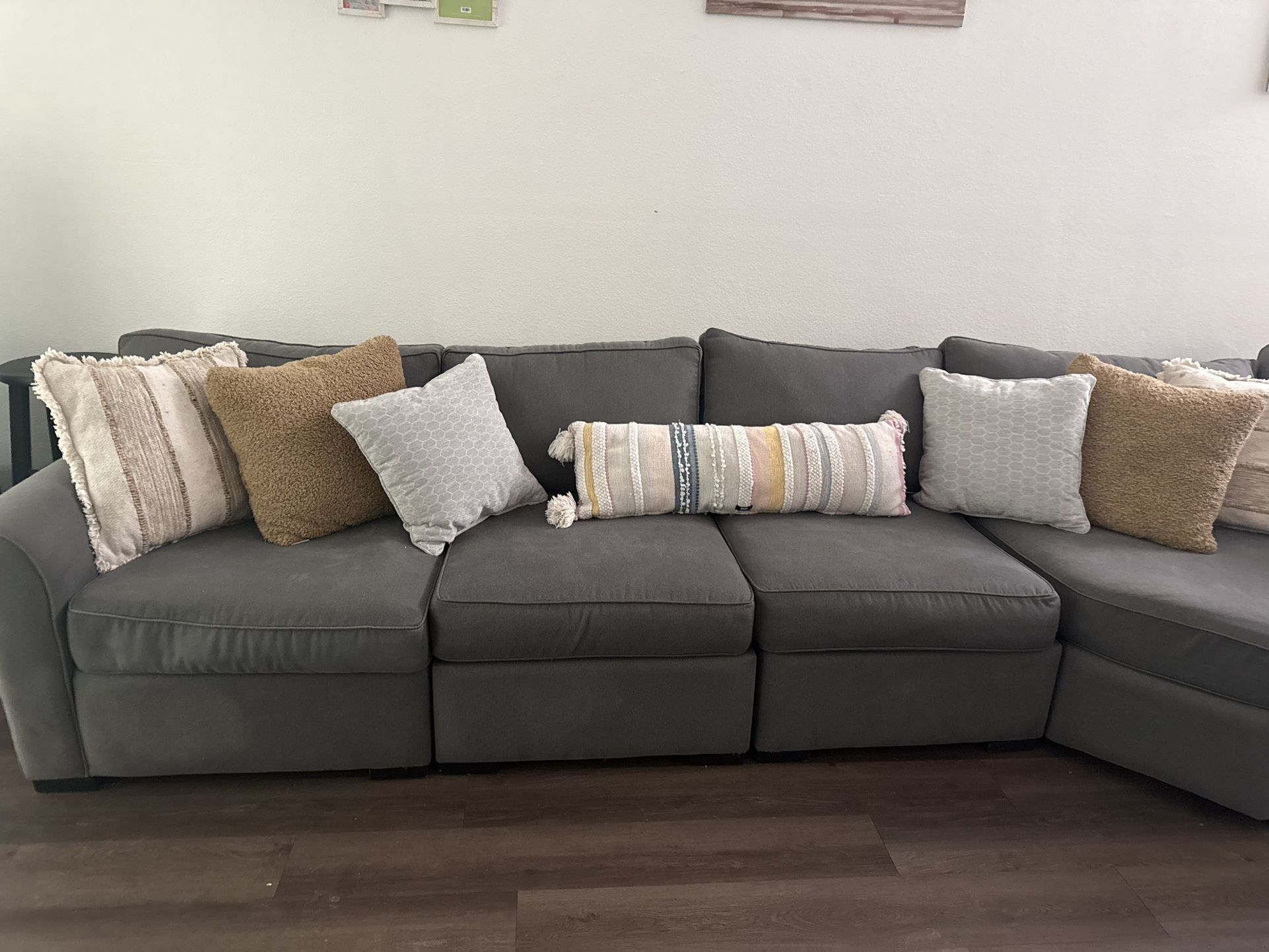 Long Dark Grey Sectional