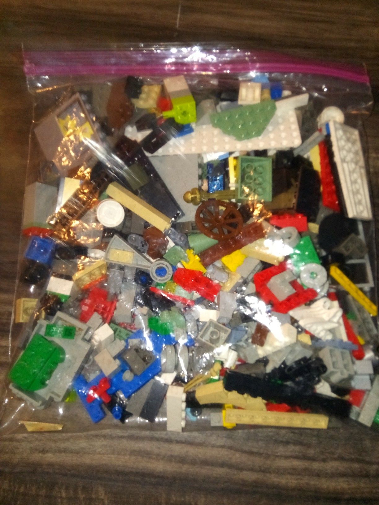 Large freezer bag full of Legos