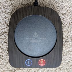 VOBAGA imitation wood coffee cup milk tea beverage mug smart warmer for desk with auto shut off