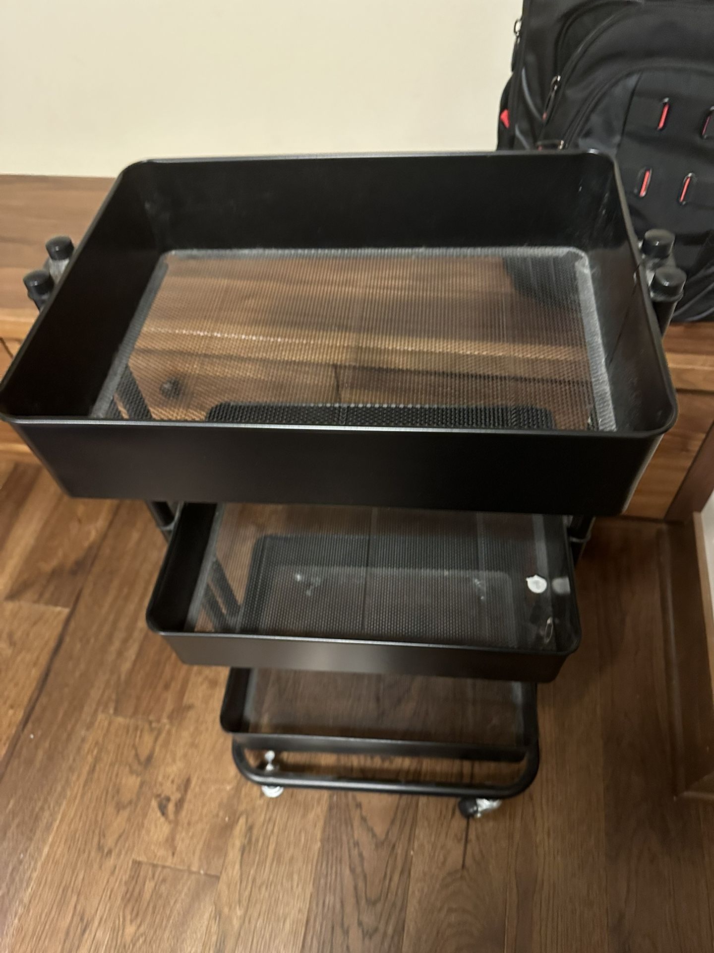 Black 3 Tier rolling Cart