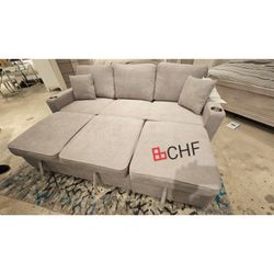 Living room single sleeper sofa with cup holder 
