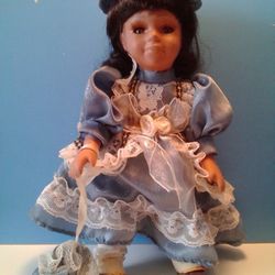 8 1/2" Antique Victorian Porcelain African American Doll