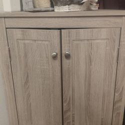 Light Grayish Corner Cabinet