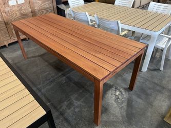 BRAND NEW OPEN BOX Rectangular Outdoor Dining Set – 100% FSC Certified Solid Wood | Heavy Duty | All-Weather | Closeout Deal | Delivery Available