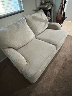FREE Beige Fabric Loveseat Sofa