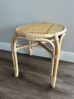 Rattan side table